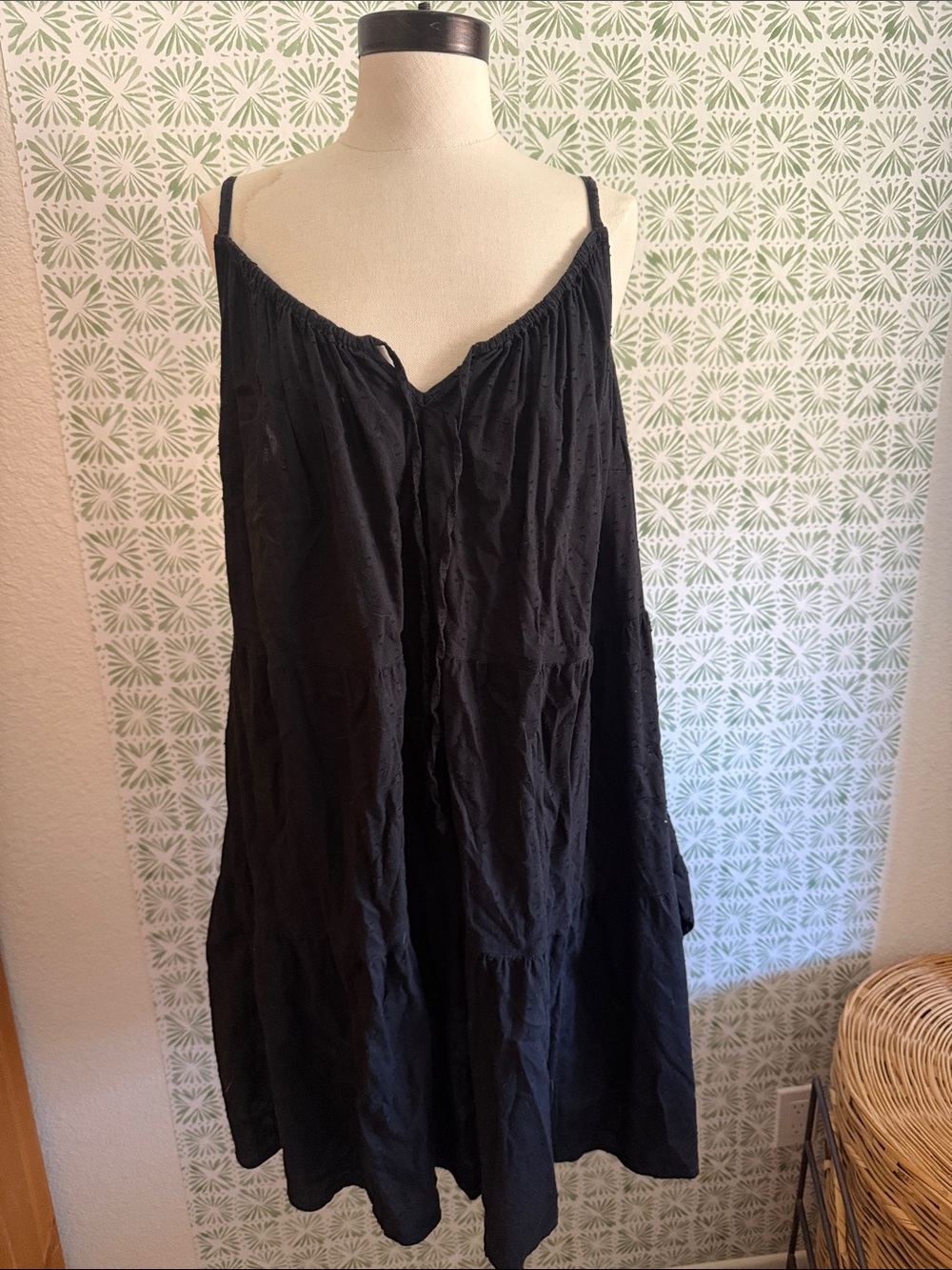 Black Lightweight Tiered Sundress